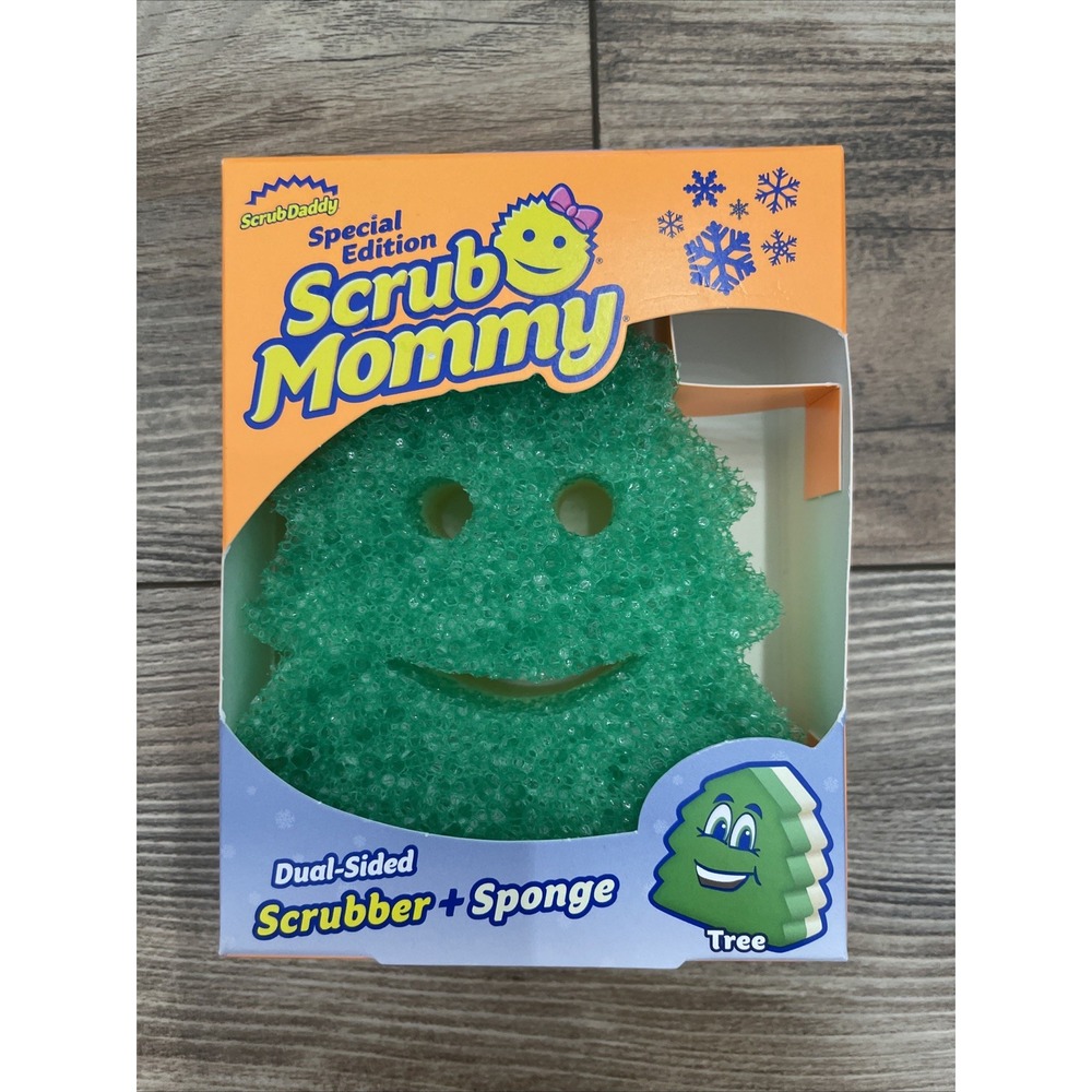 Scrub Daddy Scrub Mommy Special Edition Winter Christmas Tree Sponge Green NEW